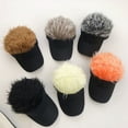 thumbnail image 3 of Gorra de peluca, tendencia de moda, gorra para hombres y mujeres, estilo coreano, personalidad, divertida, hermosa, sombrero de copa vacío, 3 of 6