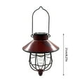 thumbnail image 3 of Vintage Solar Lanterns for Outdoor - Metal Hanging Solar Lights Waterproof Design - Warm White Glow for Yard, Fence, Balcony & Tree Decoration - Energy Efficient Solar Garden Lights, 3 of 4