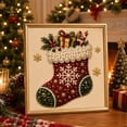thumbnail image 4 of DIY Christmas Pearl Painting Art Kit with Frame, Christmas Pearl Beads Art Craft for Adults Beginner, Holiday DIY Diamond Bead Art Set, Gemstone Diamond Dots Beads for Wall Decor (E), 4 of 5