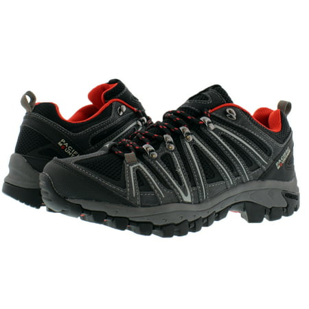 Pacific Mountain Ravine Men's Hiking Backpacking Low-Cut Black/Red (Best Mens Low Cut Hiking Shoes)