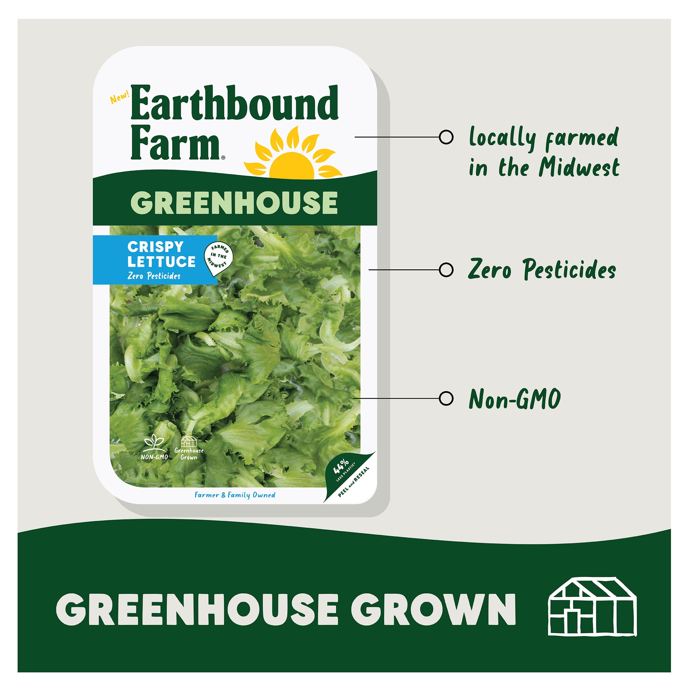 Earthbound Farm Ebf Greenhouse Crisp Lettuce 8oz - Walmart.com