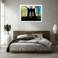 thumbnail image 3 of Stephen Chambers 32x25 White Modern Wood Framed Wall Art Titled - Brooklyn Bridge 2, 3 of 6