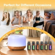 Fimilo 500ml Aroma Diffuser with 6*10ml Essential Oil with Remote Control for Large Room Home Office Car, Aromatherapy Fragrant Oil Air Humidifier Vaporizer for Gift