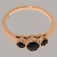thumbnail image 6 of LBG British Made 9k Rose Gold Natural Sapphire Womens Promise Ring - 33 size options - Size 7, 6 of 7