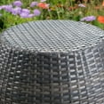 thumbnail image 3 of GDF Studio Ellison Outdoor Wicker Barrel Side Table, Gray, 3 of 6