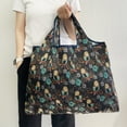 thumbnail image 4 of Wrapables Large & Small Foldable Tote Nylon Reusable Grocery Bags, Set of 2, Deco Owls, 4 of 6