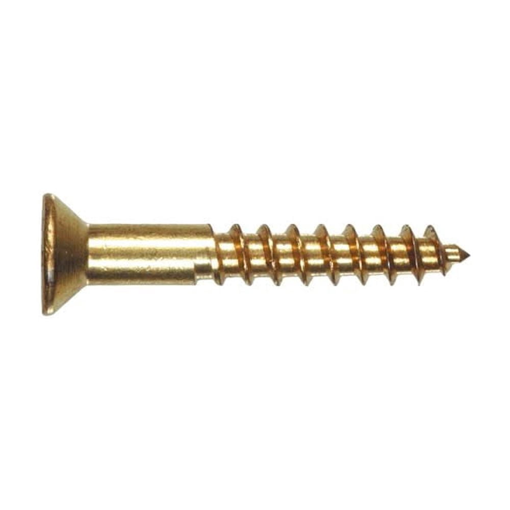 Hillman Fasteners 385770 Brass Wood Screws # 12 x 1" Box