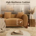 thumbnail image 5 of Morden Fort Cloud Sherpa Fabric Upholstered Accent Chair and Sofa Set, 2 Pcs Modern Living Room Furniture Couch Set, Caramel, 5 of 6