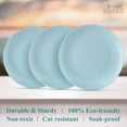 thumbnail image 5 of Modern Design Disposable Plastic Dinner Plates for Party (10 PC) Heavy Duty Disposable Dinner Set 10.25”, Fine China Look Plastic Dishes, Great for Baby Showers, Weddings, Birthdays, and Events, Mint, 5 of 5