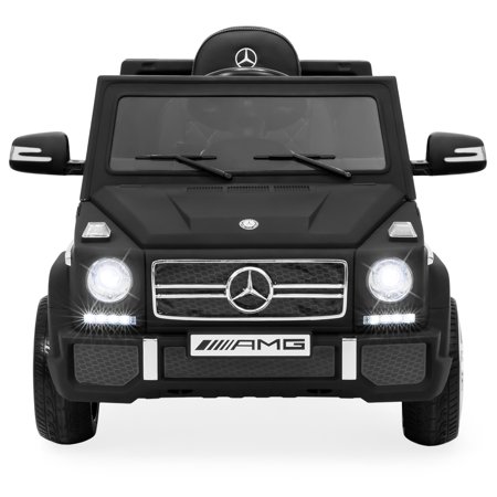 Best Choice Products 12V Kids Battery Powered Licensed Mercedes-Benz G65 SUV RC Ride-On Car w/ Parent Control, Built-In Speakers, LED Lights, AUX, 2 Speeds - Matte (Best Way To Charge Car Battery After Jump Start)