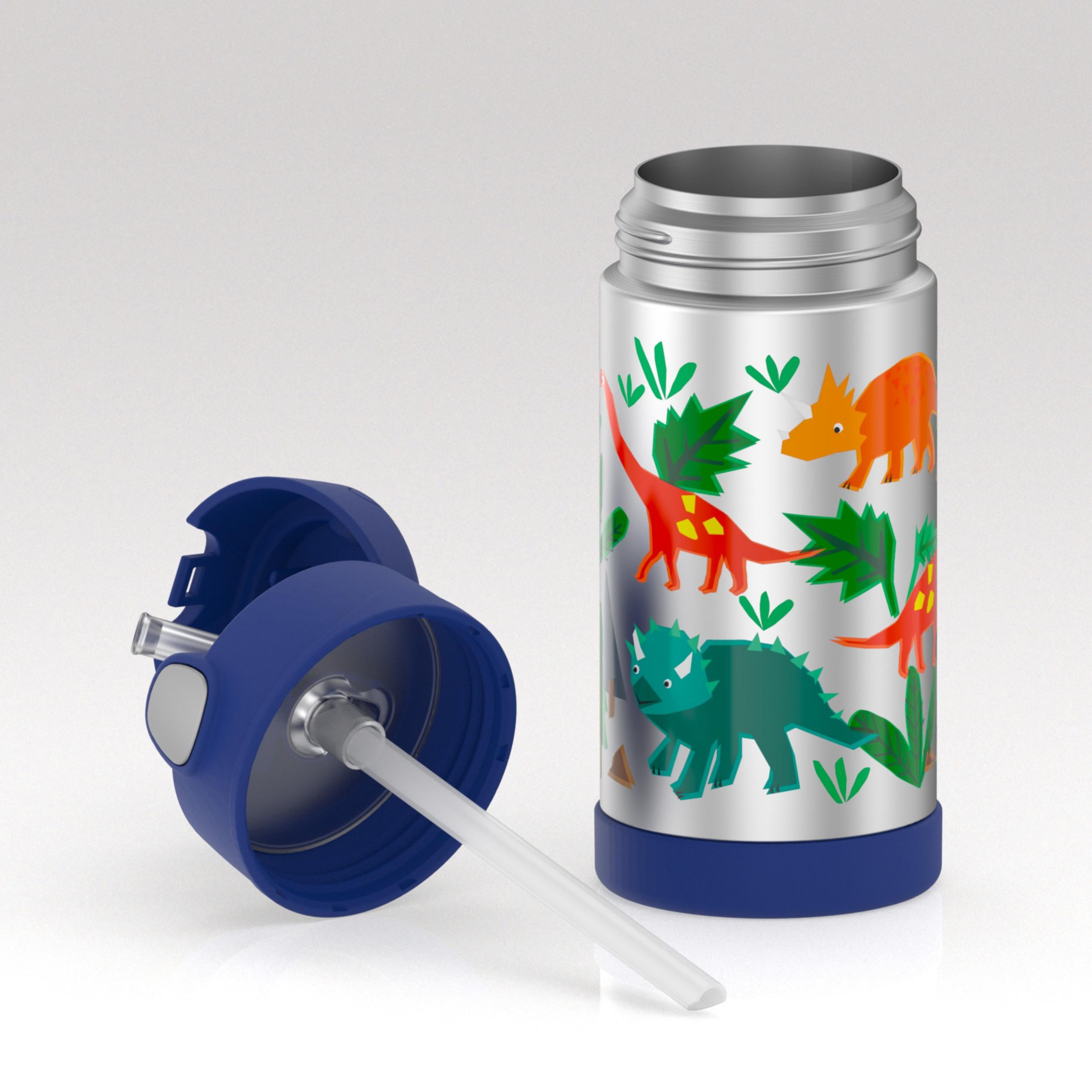 Japanese skater children's dinosaur stainless steel thermos cup dual-u –  chuxinxiaopu