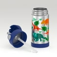 Thermos Kids Stainless Steel Vacuum Insulated Funtainer Straw Bottle, Dinosaurs, 12oz