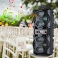 thumbnail image 3 of Dazone Dual 6.5" Woofer Portable FM Bluetooth Party Speaker Heavy Bass Sound Remote Control, 3 of 9