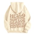 thumbnail image 5 of Hello Hunting Season Goodbye Boyfriend Hoodies for Women Fall Winter Long Sleeve Hooded Sweatshirt with Pockets Pullover Tops, 5 of 6