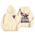 thumbnail image 1 of Unisex Retro 90s Western Cowboy Print Denim Style Hooded Sweatshirt, 1 of 7