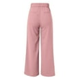 thumbnail image 3 of SIYUDAN Womens Pants Women'S Pants Casual Pink Adult Baggy Pants Women Womens Comfortable Pants High Waisted Wide Leg Pants Womens Capris For Summer, 3 of 4