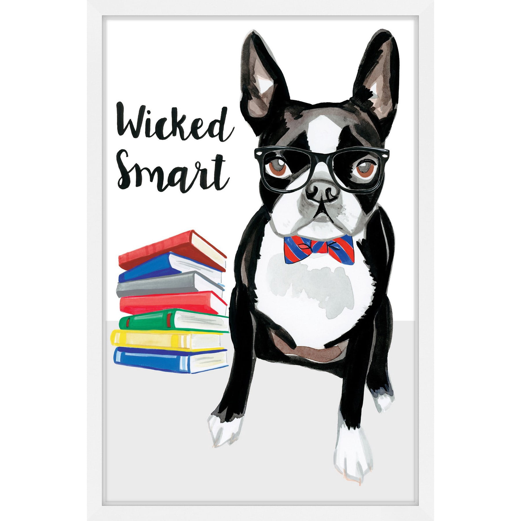 Marmont Hill "Smart Terrier" by Molly Rosner Framed Painting Print