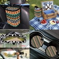 thumbnail image 4 of KUIFORTI Ethnic Style Pattern Car Seat Covers Full Set 13 Piece Seat Covers Steering Wheel Cover Seatbelt Cover Keychain Lipstick Portable Sleeve Car Cup Coasters Car Trash Can Rear View Mirror Cover, 4 of 7