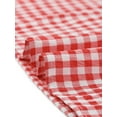 thumbnail image 5 of DARING DIVA Woman's Peasant Ruffles Puff Sleeve Gingham Plaid Top XS Red, 5 of 6