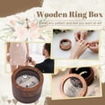 thumbnail image 4 of Personalized Wedding Ring Box – Wooden Engagement Ring Holder with Clear Acrylic Lid – Bride & Groom Gift for Proposal, Anniversary, Keepsake, 4 of 10