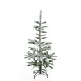thumbnail image 2 of Northlight Real Touch™ Slim Flocked Nordmann Fir Artificial Christmas Tree- 4.5' - Unlit, 2 of 9