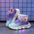 thumbnail image 5 of Zanarzt Toddler Girl Tennis Shoes Light Up Shoes for Girls Toddler Walking Shoes Girls Kids Baby Casual Shoes Purple,US 12, 5 of 7