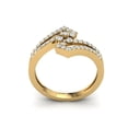 thumbnail image 3 of Genuine 1ctw Round Cut Diamond Prong Fancy Ladies Anniversary Bridal Ring Band Solid 10K Gold JK I1, 3 of 3