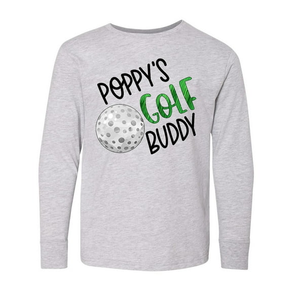 Inktastic Poppy's Golf Buddy with Golf Ball Long Sleeve Youth T-Shirt