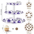 thumbnail image 3 of Cupcake Dessert Display Holder Tower Decorations For Party Wedding Birthday Anniversary Houses Lavender Field, 3 of 8