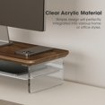 thumbnail image 4 of Monitor Stand Acrylic Dual Monitor Riser Acrylic Monitor stand with Storage Organizer for Computer Laptop Printer TV Oak, 4 of 8