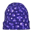 thumbnail image 7 of Gaeub Beautiful Purple Snowflakes Print Beanie Hats for Men Women,Winter Caps,Knit Cuffed Beanie,Cuffed Cap,Great for Winter Activities, 7 of 7