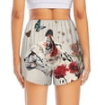thumbnail image 3 of Picia Floral Leopard Butterflies Pattern Women's 2 in 1 Athletic Running Shorts High Waisted Workout Casual Gym Sweat Shorts with Comfy Liner Zipper Pockets-X-Large, 3 of 9