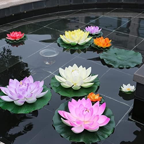 ABCISI Lily Pads for Ponds Artificial Floating Foam Lotus Leaves, 2PCS Realistic Lily Pads Leaves 23.6 Inch Large Artificial Water Lily Pads Ornaments for Pond Pool Aquarium Water Decoration