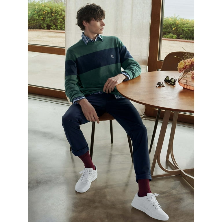 Chaps Mens Cotton Crewneck Sweater : : Clothing, Shoes