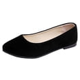 thumbnail image 2 of Willtoo Flat Shoes for Women Slip On Comfortable Walking Ballerina Shoes Ladies Cute Ballet Flats Pumps Low Wedge Shoes Black US-6.5（EU-37）, 2 of 4