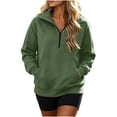thumbnail image 2 of POROPL Sweatshirts for Women,Half Zip Pullover Oversized Fleece Sweatshirt Casual Long Sleeve with Pockets, 2 of 7