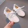 thumbnail image 4 of Otqutp Toddler Sneaker Summer Autumn Fashion Cute Girls Casual Shoes Solid Color Round Toe Lace Up Dress Shoes 1 to 11 Years, 4 of 9