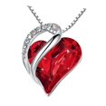 thumbnail image 2 of Collar con colgante de corazón de amor, cadena para el cuello, regalos de cumpleaños y vacaciones para esposa Rojo, 2 of 8