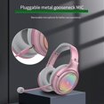 thumbnail image 3 of Wireless Bluetooth Gaming Headset with Detachable Noise Canceling Microphone for PC PS4 PS5, 2.4G Wireless RGB Light Headphones for Laptop Computer, 3 of 4