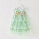 thumbnail image 2 of Odeerbi Las Niñas de Verano de Tul Escalonada Vestido de Flores Correa Tutu Vestido Sin Mangas Tirante de Malla Vestido, 2 of 6