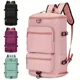 thumbnail image 2 of Mochila de viaje para mujer, resistente al agua, mochila de aventura de gran capacidad, con separación seca y húmeda, correa ajustable, equipaje multifuncional, 2 of 8