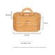 thumbnail image 5 of Caja de almacenamiento de ratán tejida a mano con asa, contenedor de té, comida, canasta de picnic, pan, fruta, caja de adorno, como se muestra, como se muestra, 5 of 5