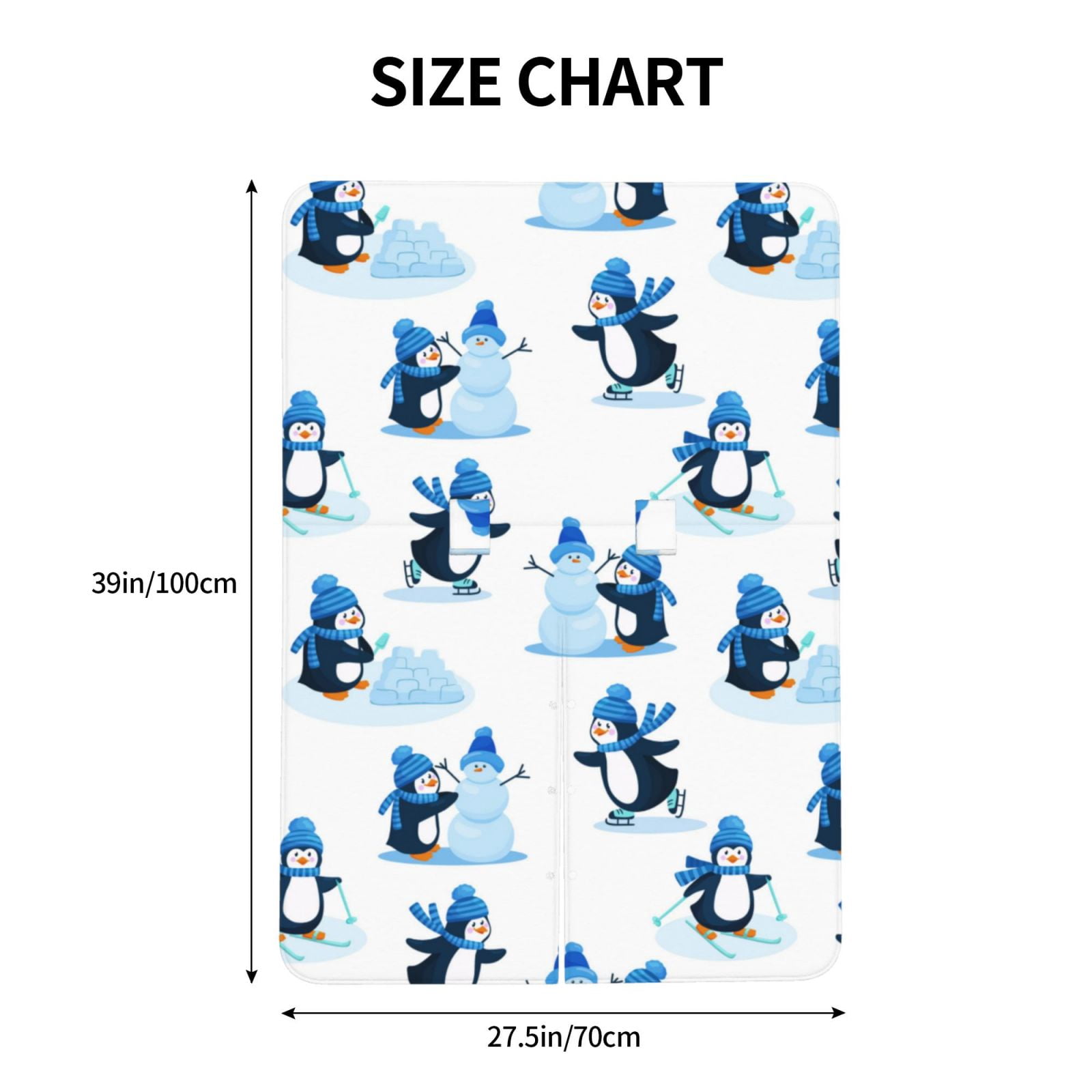 Car Seat Cover Baby - Penguin Winter Fun Breathable Infant Car Seat Cover for Baby Carseat, Lightweight Comfort Baby Essentials Must Haves Newborn Stuff for Girl Boy