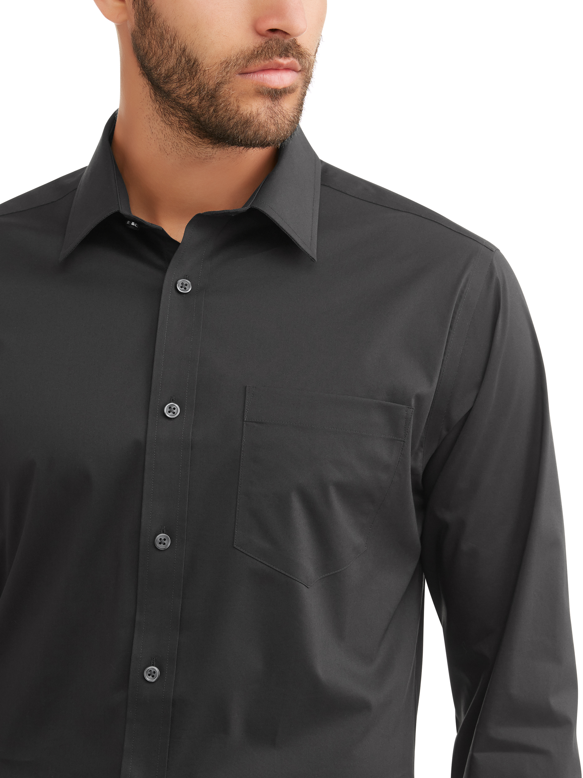 George Men's Long Sleeve Performance Slim Fit Dress Shirt, Up to 3XL - image 3 of 5