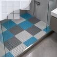 thumbnail image 5 of LACKUST Snap-Together Interlocking Drainage Mat Non-Slip Shower Floor Tiles Waterproof PVC Garage Workshop Bathroom Patio 10 Pack 11.8x11.8 Inch, 5 of 8