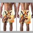 thumbnail image 3 of luoweisi Men's Beach Shorts Quick Dry Swim Trunks with Mesh Lining Giraffe 2XL, 3 of 5