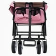 thumbnail image 5 of Collapsible Foldable Wagon Cart with Strapping, Utility Beach Wagon Cart Wagon Grocery Cart for Camping Shopping, 5 of 7