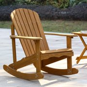 Luxen Home Hemlock Wood Adirondack Rocker