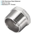 thumbnail image 4 of Uxcell 1 PT Male to 3/4 PT Female 304 Stainless Steel Pipe Fitting Reducing Hex Bushing 2 Pack, 4 of 6