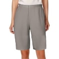 thumbnail image 1 of TrendOFT Womens Running Shorts Casual Stretch Waist Comfortable Wear Basic Solid Color Elastic High Waist Ladies Plus Size Capris Lounge Shorts Womens Athletic Shorts Grey L, 1 of 6